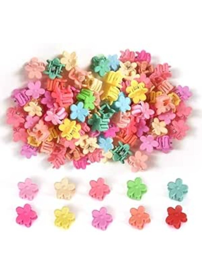 مشابك شعر صغيرة بتصميم زهور غير قابلة للانزلاق لتصفيف شعر البنات والاطفال الصغار ( متعدد الاشكال والالوان)مكون من 10 توك - Image 1